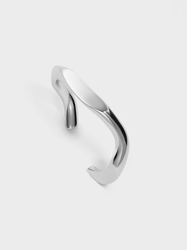 Gabine Sculptural Cuff Bracelet, Silver, hi-res