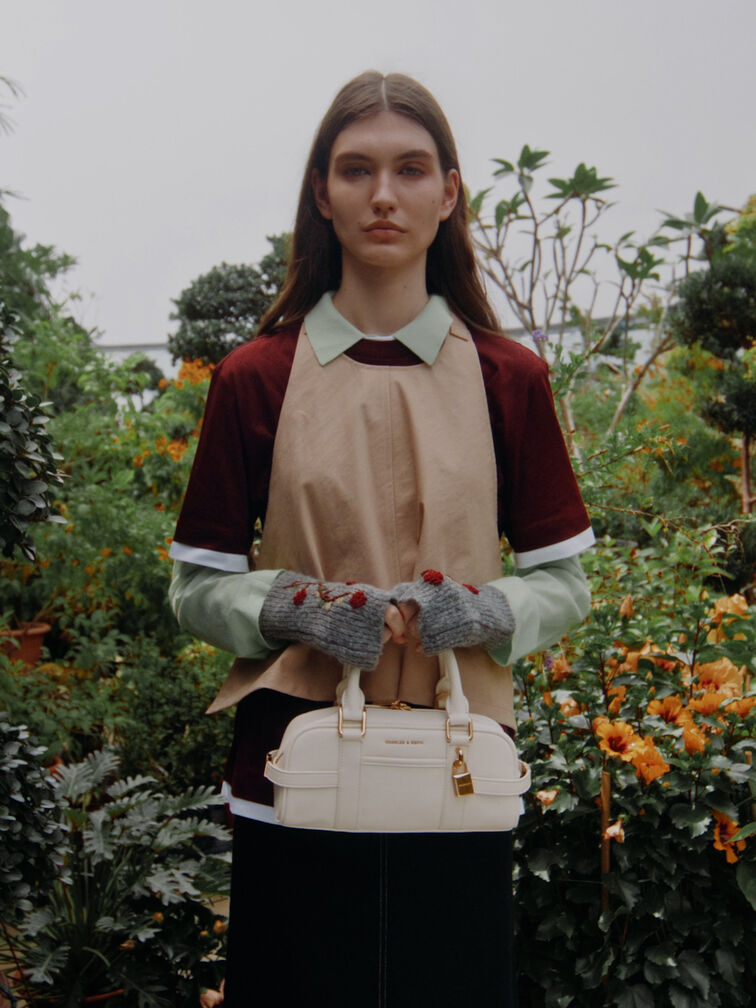 กระเป๋าโบว์ลิ่งรุ่น Scottie, สีครีม, hi-res