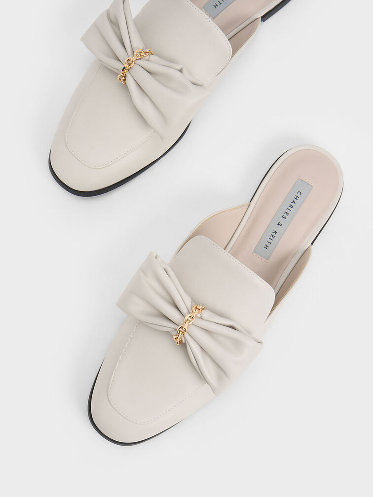 Chain-Link Bow Loafer Mules, , hi-res