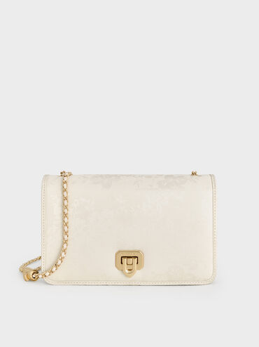 Jacquard Mini Bag, Cream, hi-res