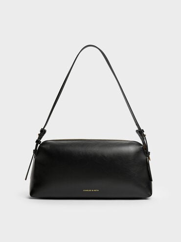 Deyna Double-Strap Shoulder Bag, Black, hi-res