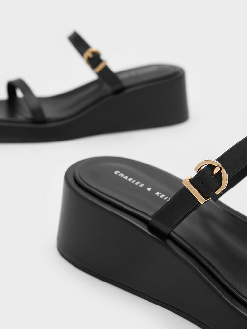 Square-Toe Wedge Mules, , hi-res