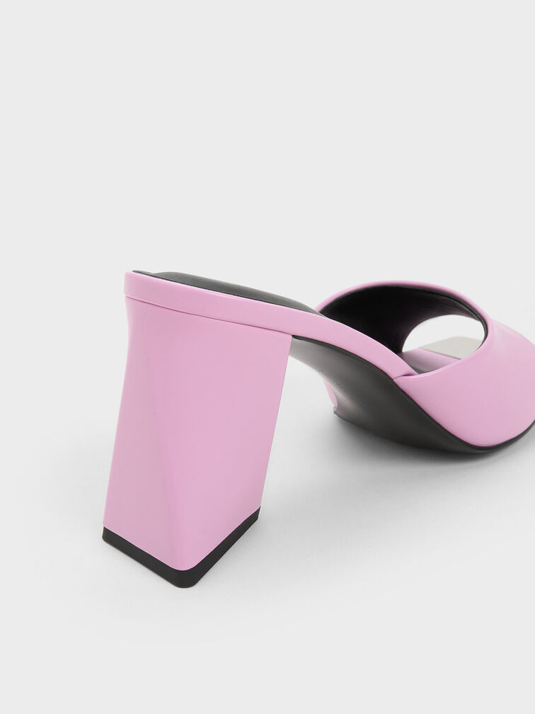 Metallic Cap Sculptural Heel Mules, , hi-res