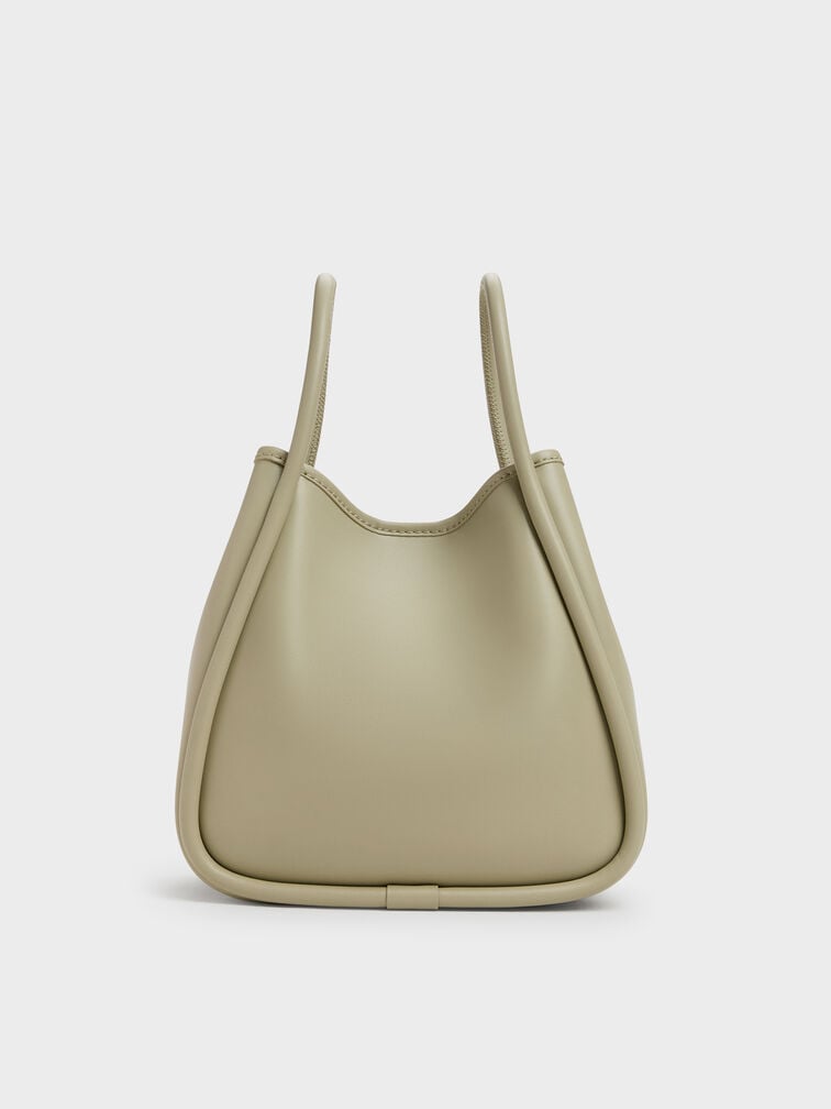 Mini Lyla Tubular Tote Bag, Pale Olive, hi-res