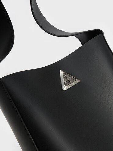 Trice Metallic Accent Large Hobo Bag, Noir, hi-res