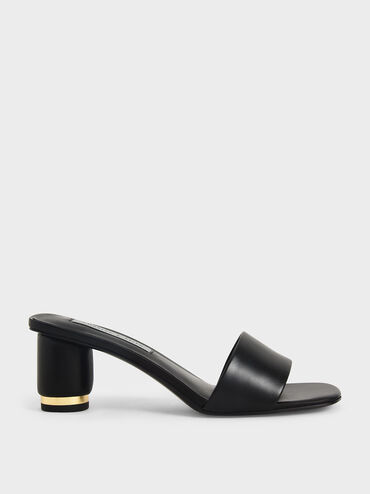 Cylindrical Heel Mules, , hi-res