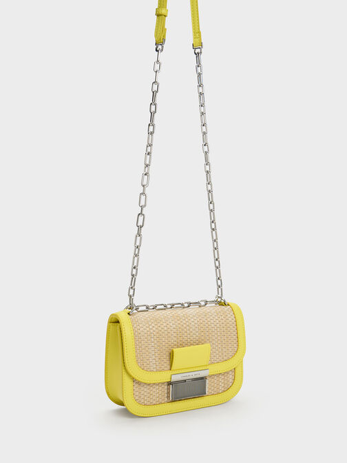 Charlot Raffia Chain Strap Bag, , hi-res