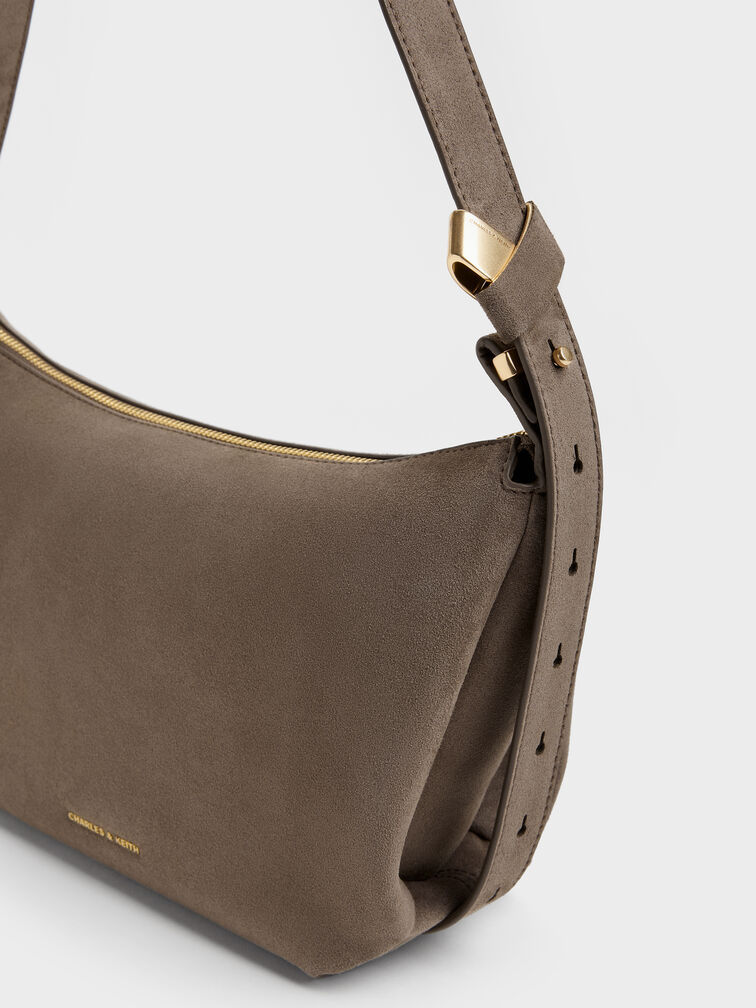 Zephyr Hobo Bag, Stone Grey, hi-res
