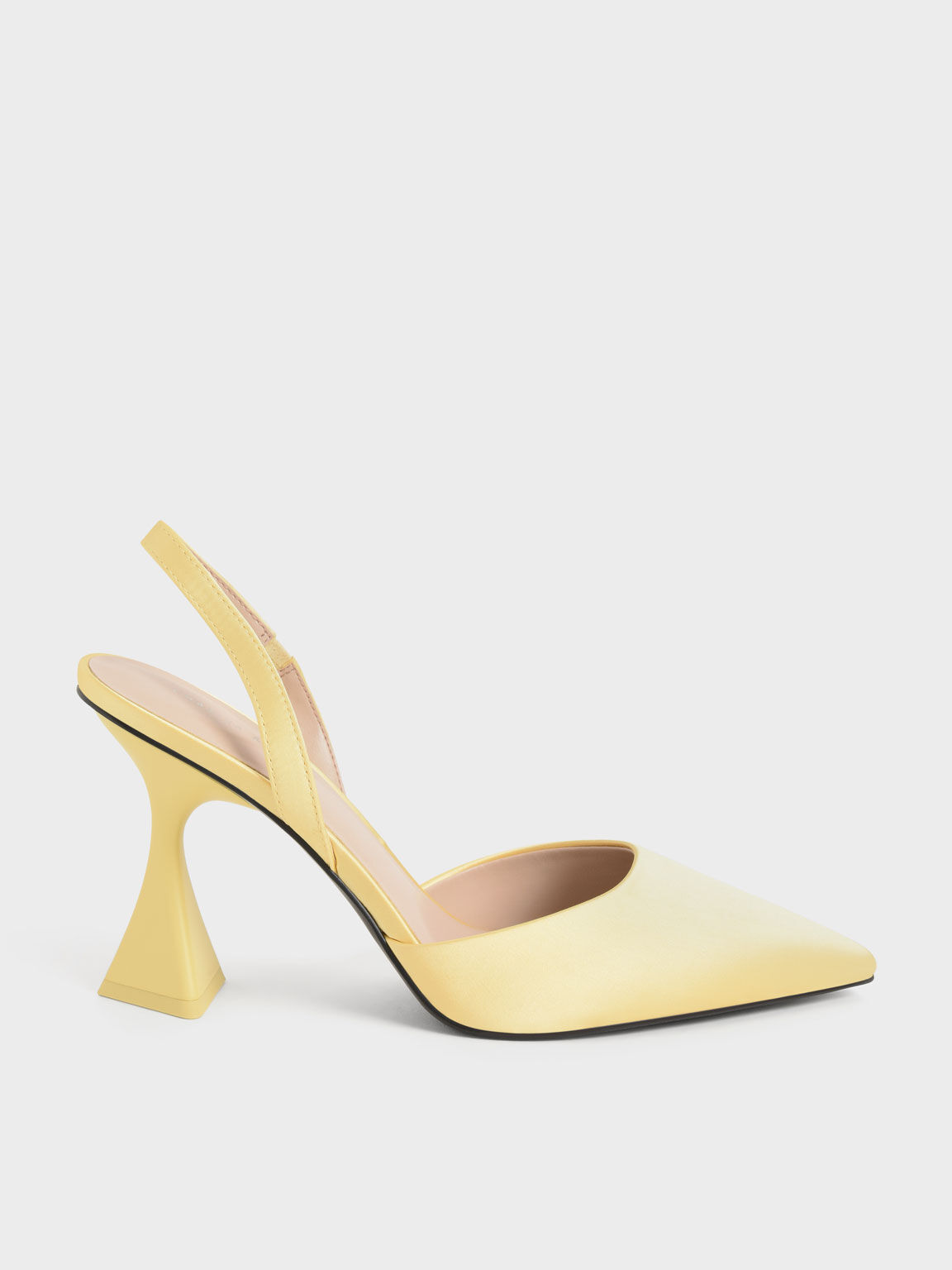 Yellow Recycled Polyester Slingback Pumps CHARLES KEITH TH