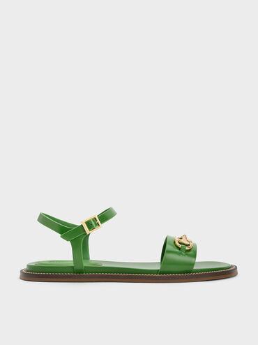 Horsebit Back Strap Sandals, , hi-res