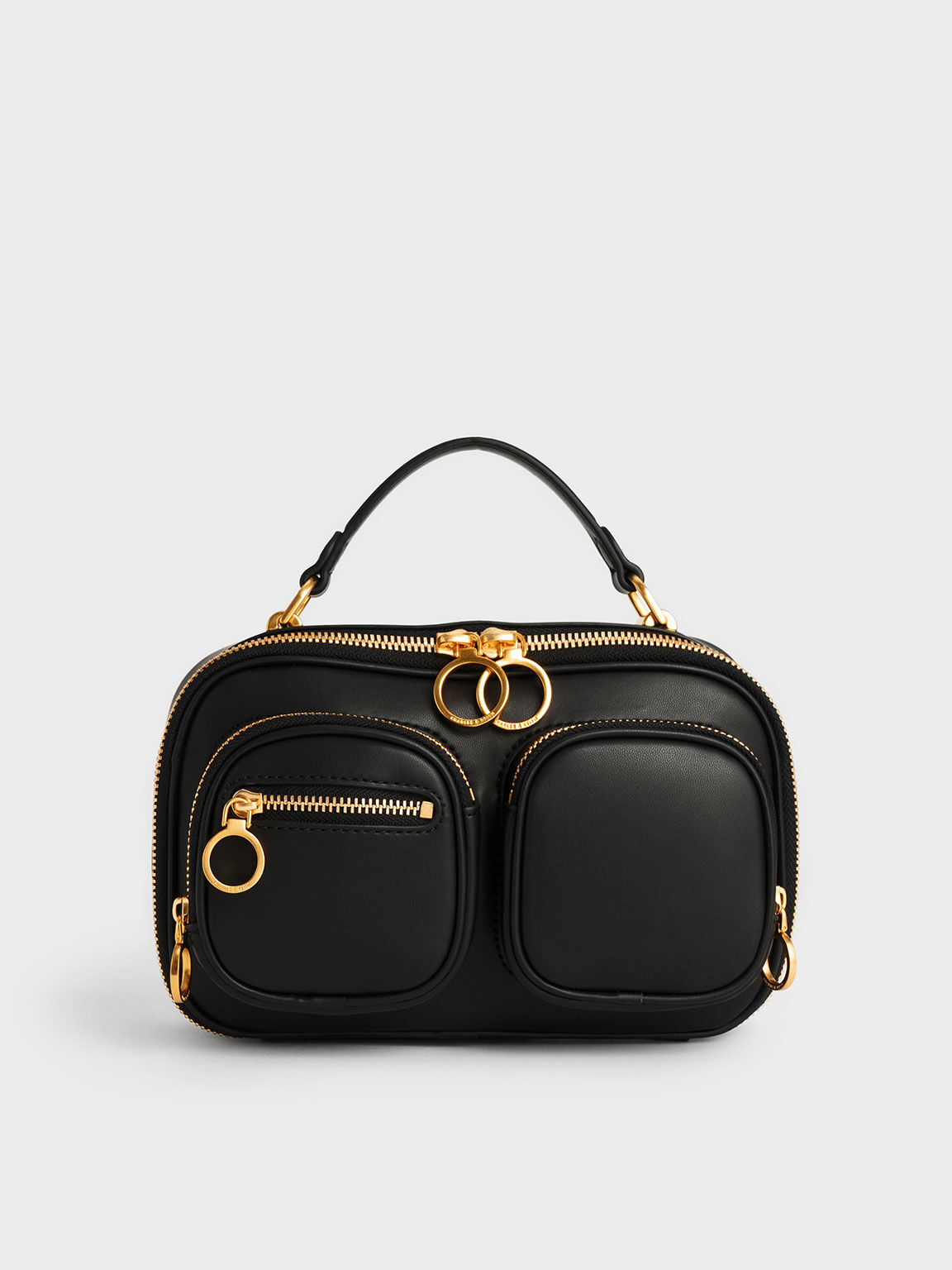 Charles and keith black crossbody bag cheap