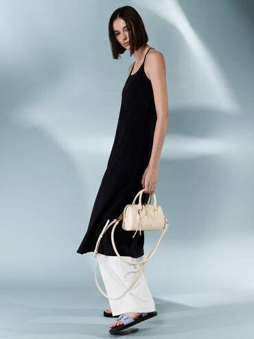 กระเป๋าโบว์ลิ่งรุ่น Everleigh, สีครีม, hi-res