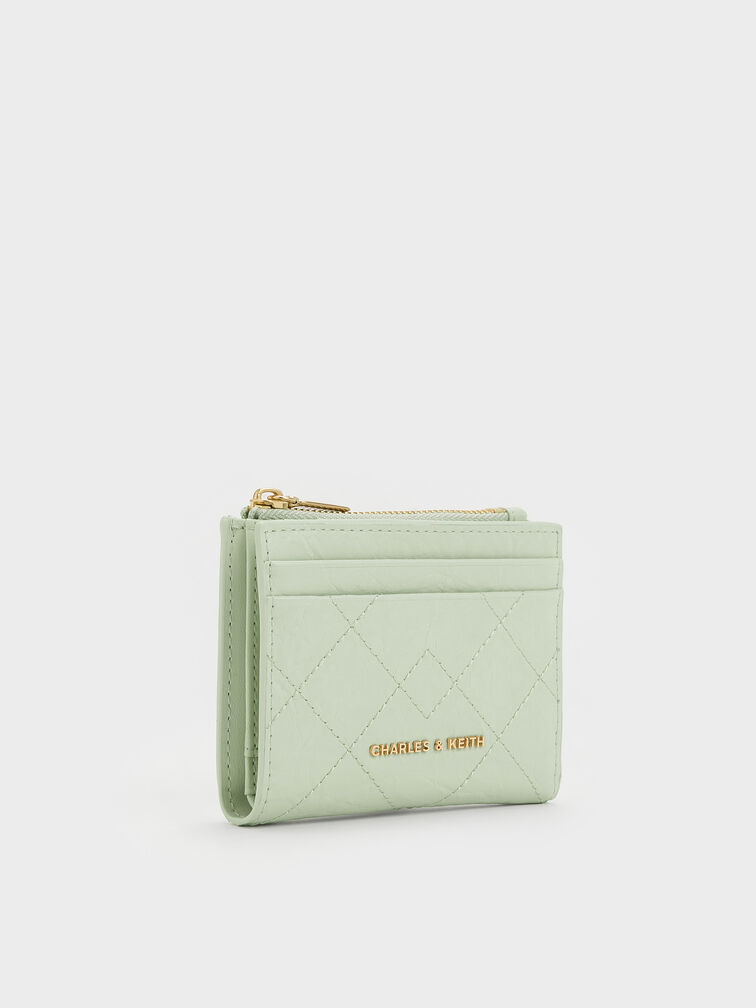 Duo Quilted Small Wallet, Mint Green, hi-res