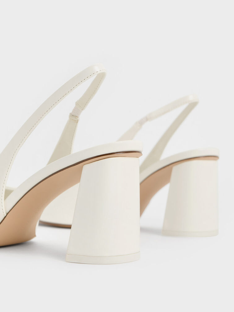 Trapeze Heel Slingback Pumps, , hi-res