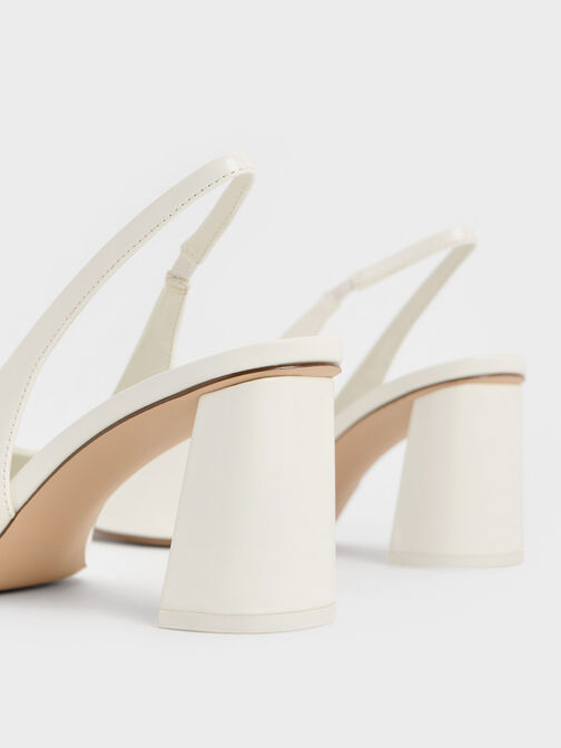 Trapeze Heel Slingback Pumps, , hi-res