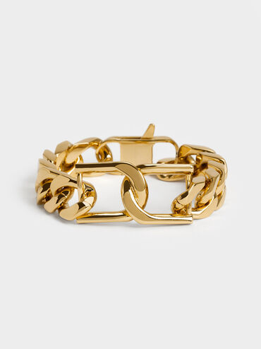 Gabine Chain-Link Bracelet, สีทอง, hi-res