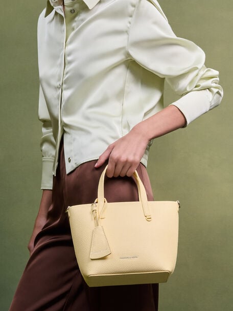 Mini Beryl Tote Bag, Butter Yellow, hi-res