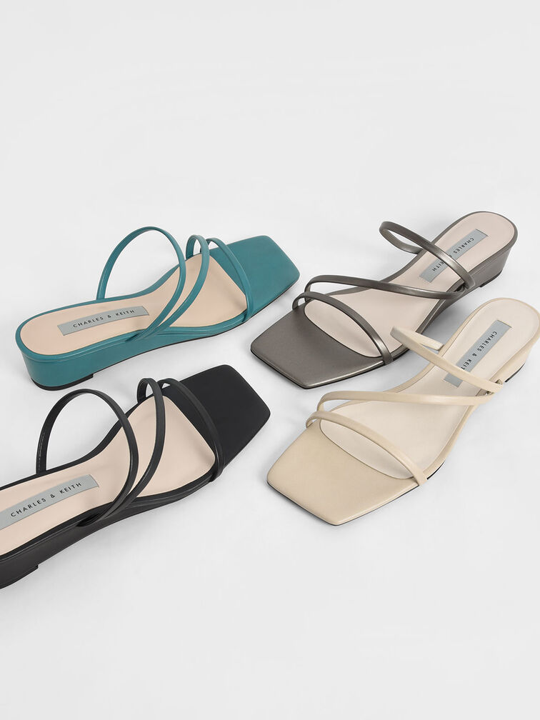 Strappy Wedge Mules, , hi-res