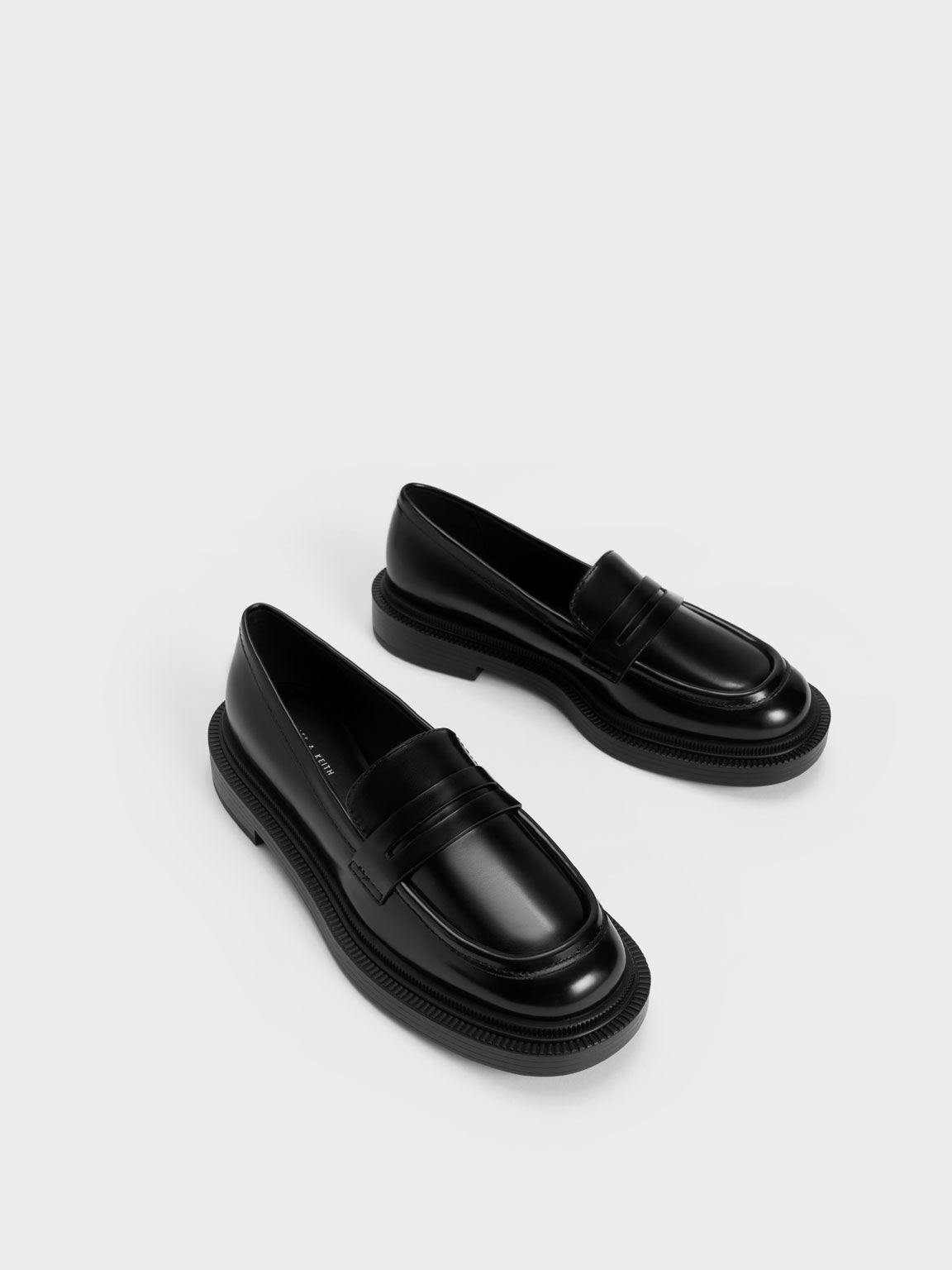 Black Classic Penny Loafers - CHARLES & KEITH TH