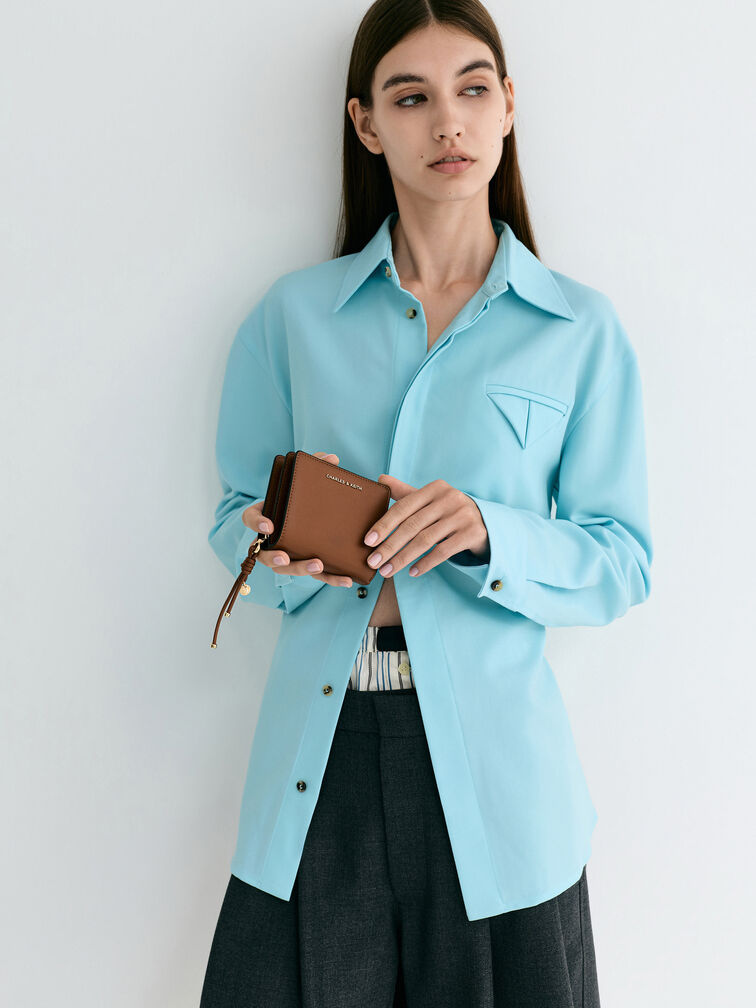 Everleigh Zip-Around Small Wallet, Chocolate, hi-res