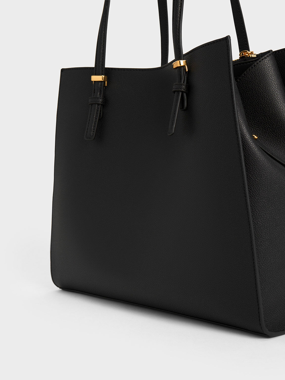 Charles and keith black tote bag store