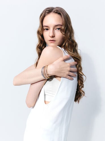 กำไลข้อมือประดับคริสตัลรุ่น Hermione, สีทอง, hi-res