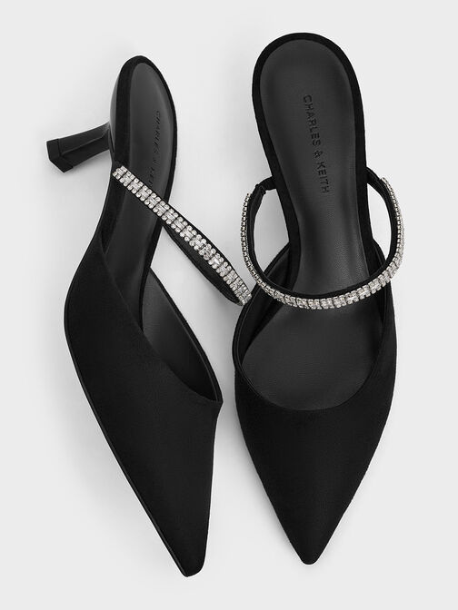 Ambrosia Textured Gem-Embellished Mules, , hi-res
