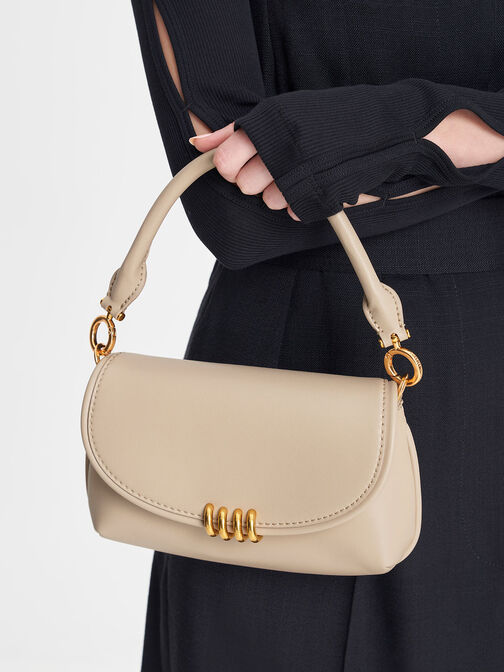 Osiris Metallic Accent Curved Bag, , hi-res