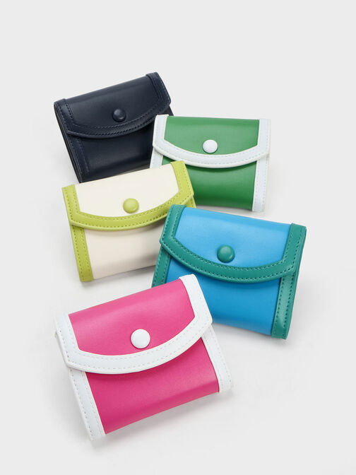 Alouette Contrast Trim Small Wallet, , hi-res