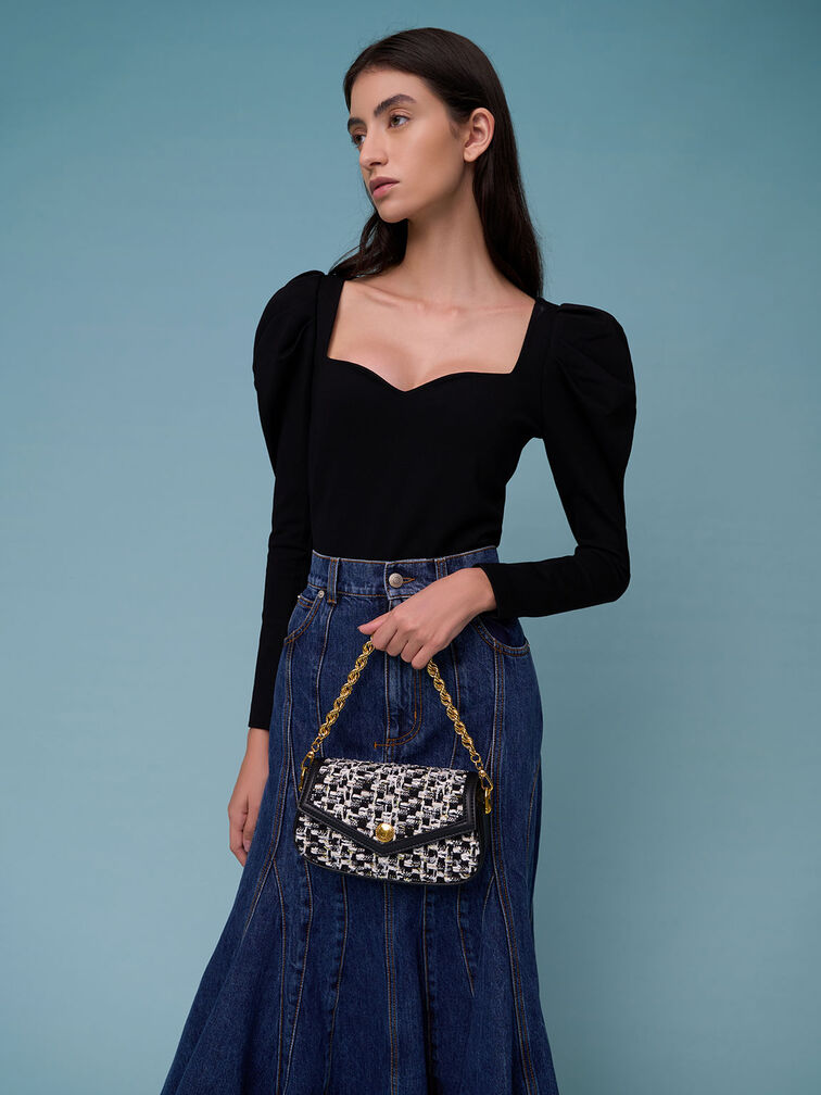 Este Tweed Chain Handle Bag, , hi-res
