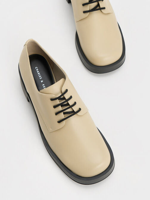 Block Heel Lace-Up Oxfords, , hi-res
