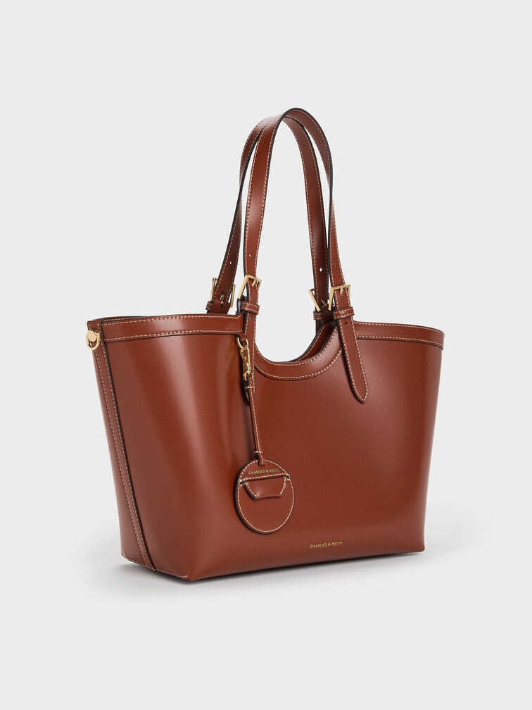 กระเป๋าโท้ทไซซ์ใหญ่พิเศษรุ่น Enola, สีอิฐ, hi-res