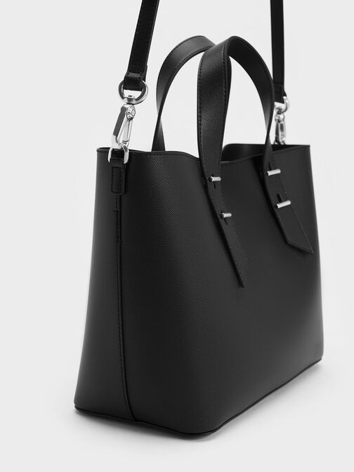 Double Handle Hobo Bag, , hi-res
