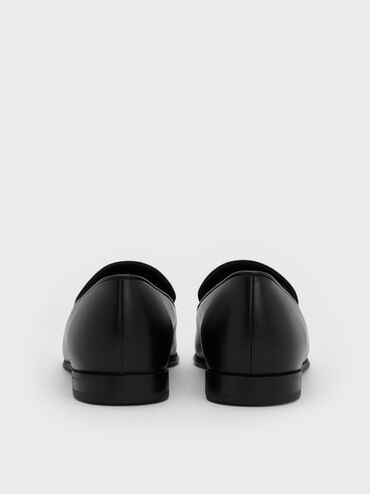 Leslie Metallic-Accent Loafers, Black, hi-res