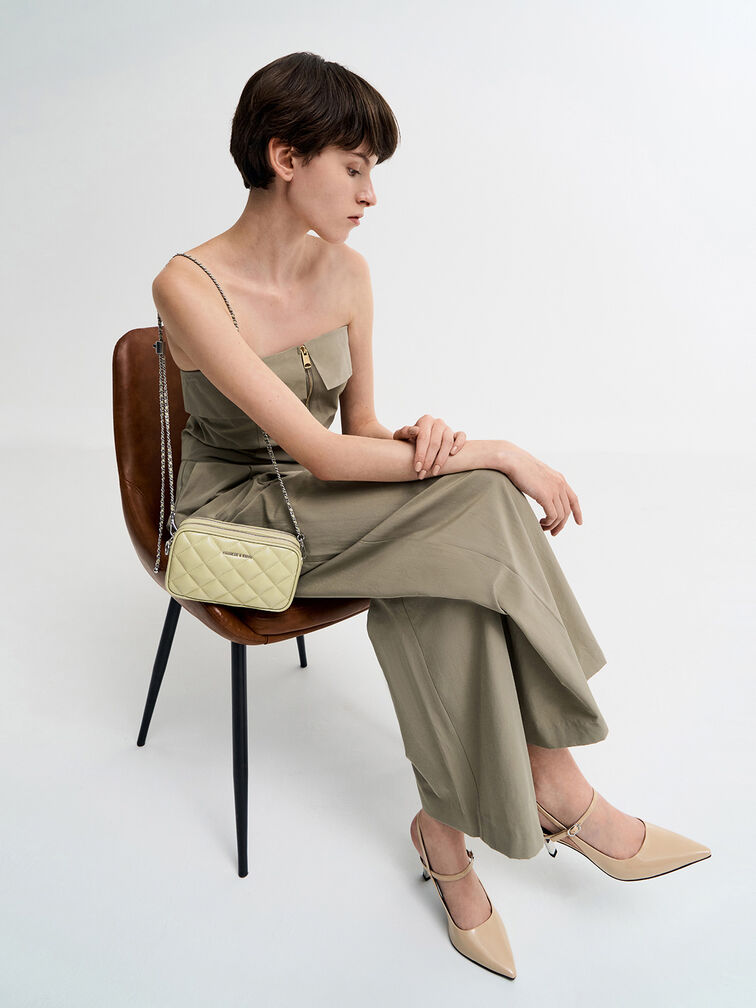 Mini Apfra Quilted Crossbody Bag, Sage Green, hi-res