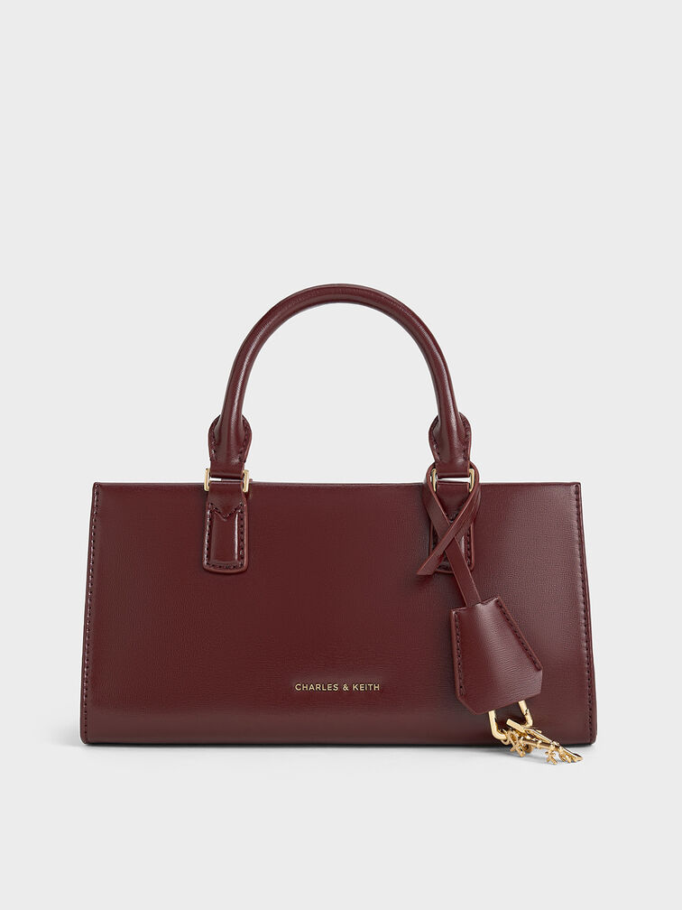 กระเป๋าโท้ทขนาดเล็กรุ่น Kerry, สีมัลเบอร์รี่พลัม, hi-res