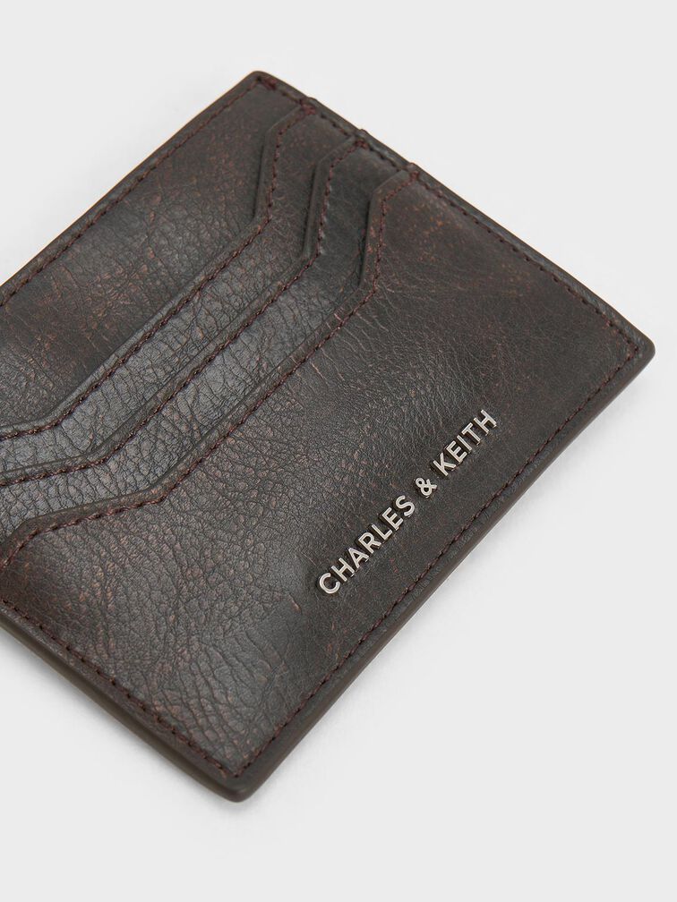 กระเป๋าใส่บัตรดีไซน์หลายช่องรุ่น Carli, สีดาร์คบราวน์, hi-res