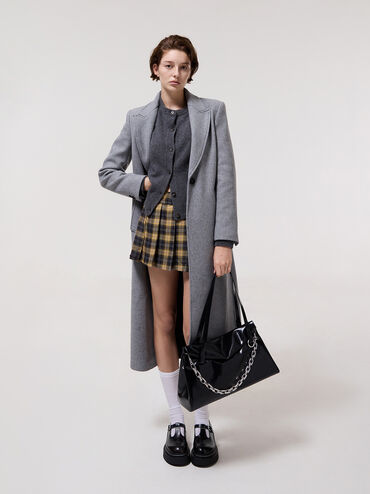 Andromeda Chunky-Chain Trapeze Tote Bag, Noir, hi-res