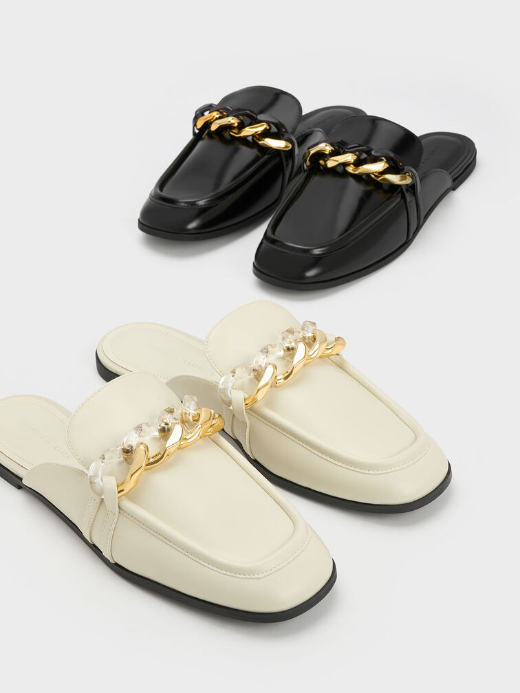 Chunky Chain-Link Loafer Mules, , hi-res