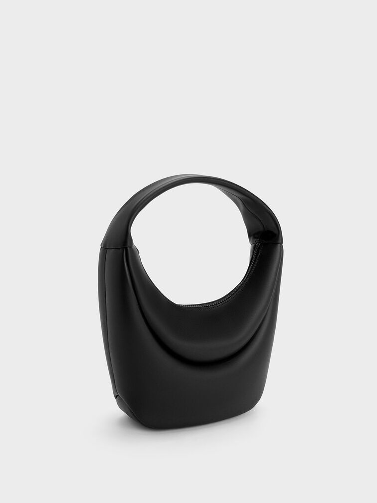 Elongated Curved Hobo Bag, , hi-res