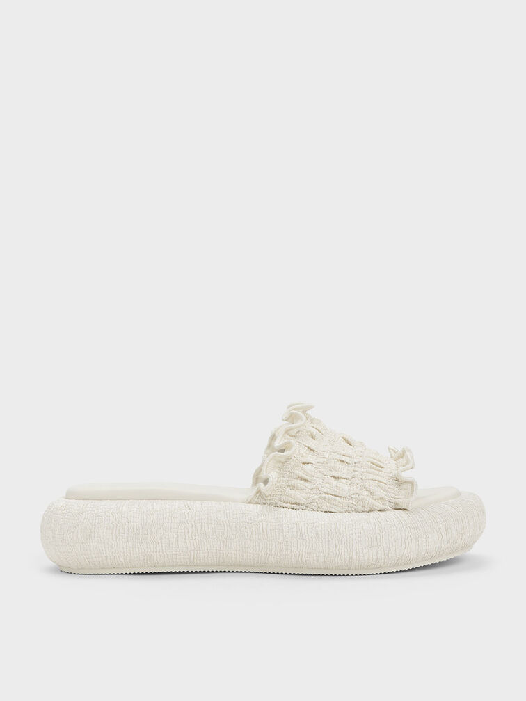 Nuala Ruched Flatforms, , hi-res