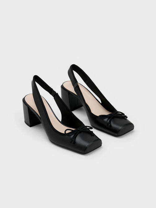 Bow Slingback Pumps, , hi-res