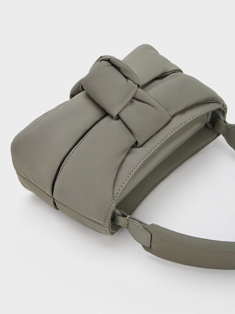 Puffy Nylon Top Handle Bag, , hi-res