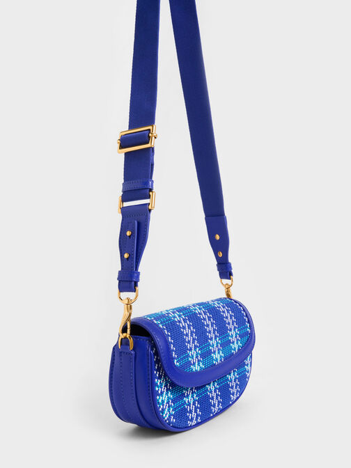 Lillie Tweed Curved Chain Handle Bag, , hi-res