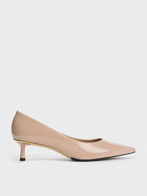 Patent
Pointed-Toe Kitten Heel Pumps, Nude, hi-res