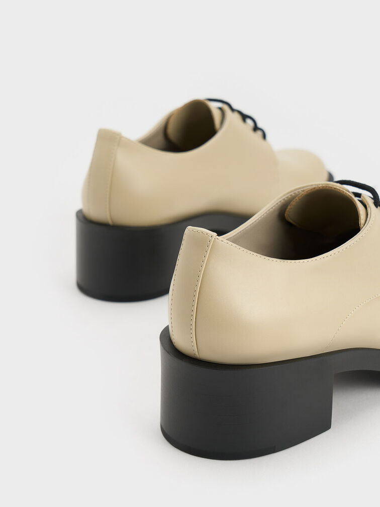 Block Heel Lace-Up Oxfords, , hi-res