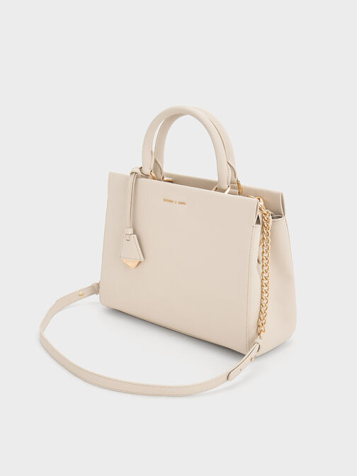 Mirabelle Structured Top Handle bag, Ivory, hi-res