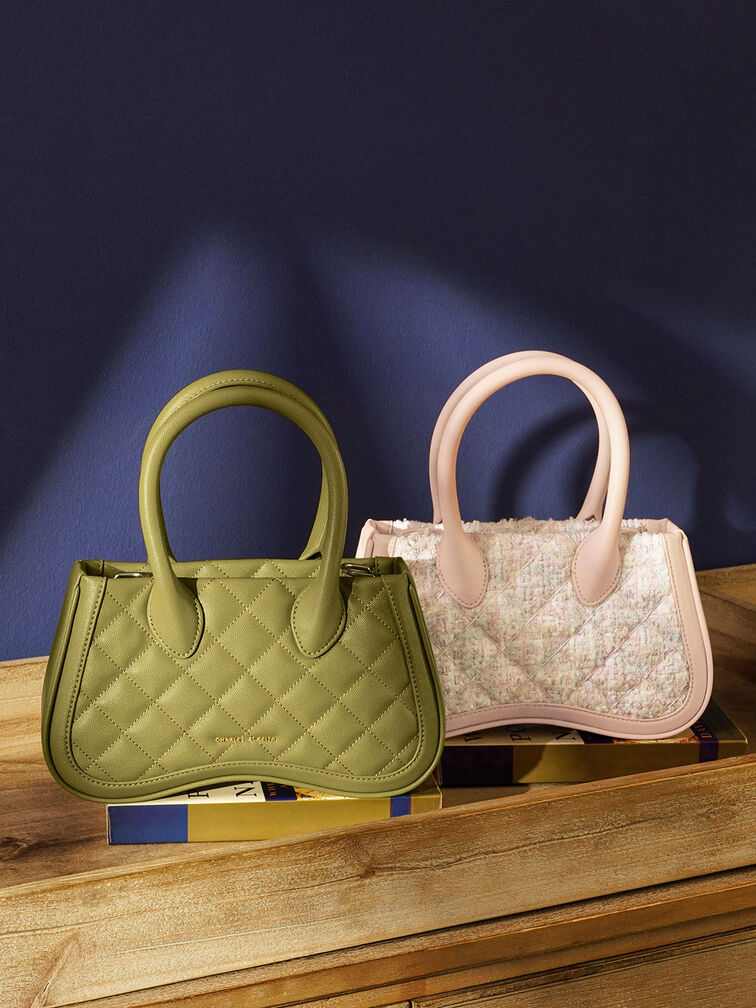 Micaela Quilted Sculptural Tote Bag, , hi-res