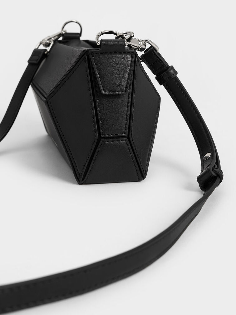 Nasrin Geometric Chain-Handle Shoulder Bag, , hi-res
