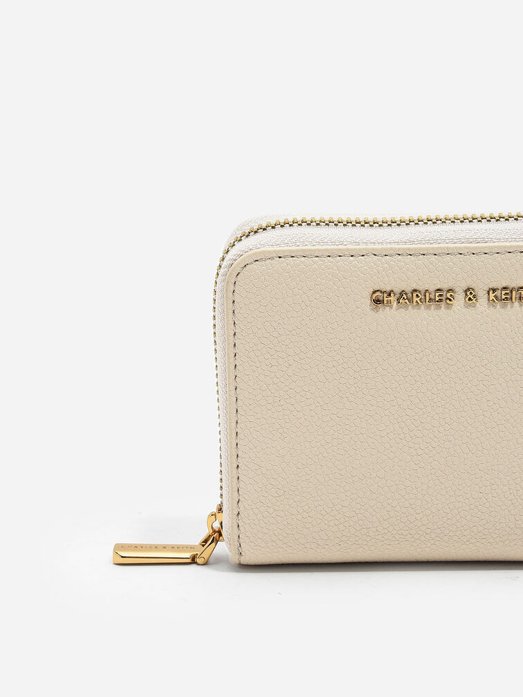 Dulcie Zip-Around Square Wallet, Ivory, hi-res